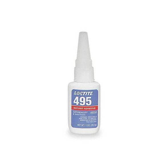 Loctite Instant Adhesive, 1 fl oz, Bottle, Clear, Superbonder 495 135467