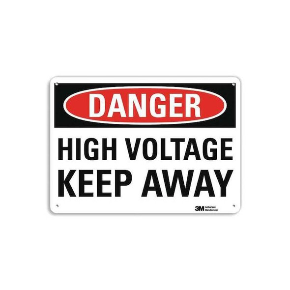 Lyle Danger Sign,4 Hole Mount,10in W x 7in H, U3-1622-RA_10X7 U3-1622-RA_10X7