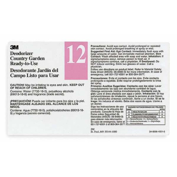 Tolco Secondary Label,Black, Pink/White,PK12 340412