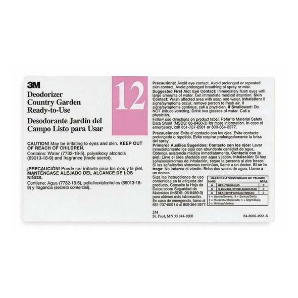 Tolco Secondary Bottle Label,Gloss Paper,PK12 340412