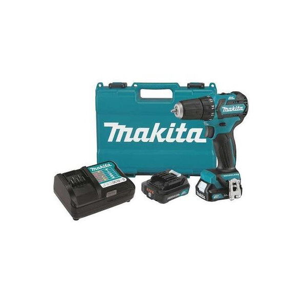 Makita 12V MAX CXT Drill Kit, 3/8 in, 12 V DC, Battery Included FD07R1