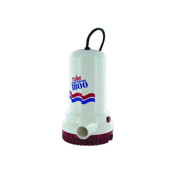 Rule Plug-InUtilityPump,8ft,7.375in H,110VAC A53S