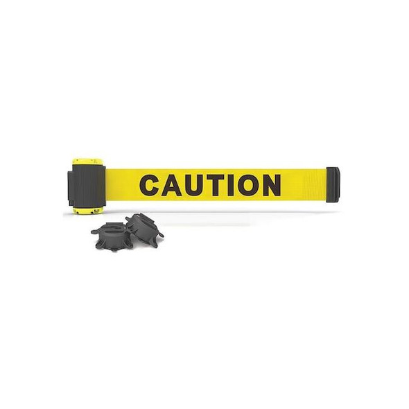 Banner Stakes Magnetic Belt Barrier,7 ft. L,Caution,Y MH7001