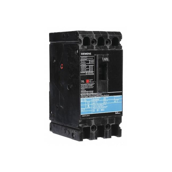 Molded Case Circuit Breaker, ED4 Series, 60A, 3 Pole, 480V AC, 18kA at 480V AC