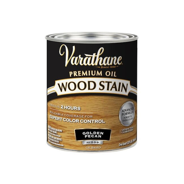 Varathane Premium Wood Stain, Oil Based, Golden Pecan, 1 Quart 211710H