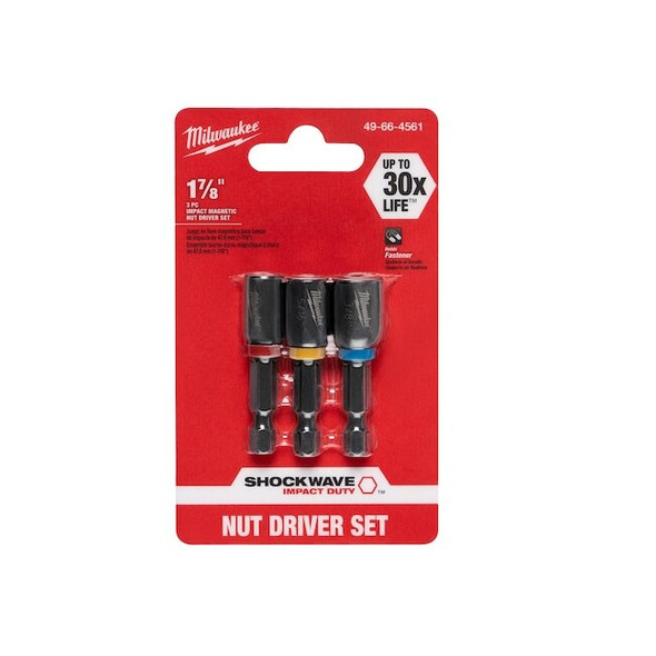 Milwaukee Tool SHOCKWAVE 1-7/8" Magnetic Nutdriver Set (3 PC) 49-66-4561
