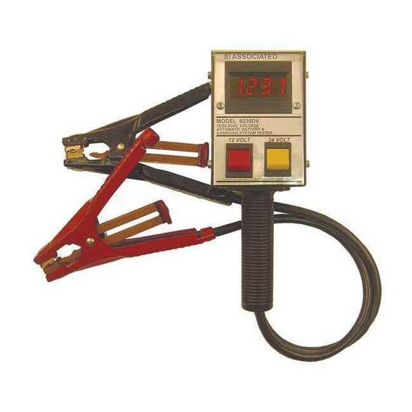 Associated Equipment Battery Tester,Digital,12 to 24V,125A 6030DV