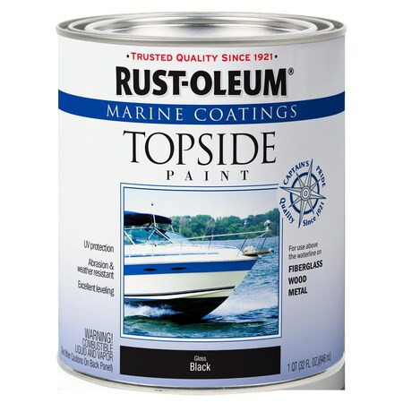 Rust-Oleum Marine Coatings Topside Paint, Gloss, Black, 1 Quart 207006