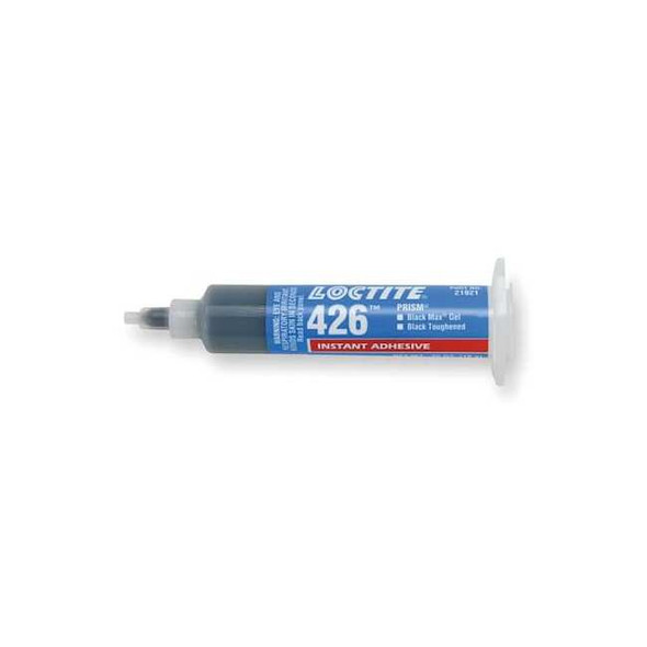 Loctite Instant Adhesive, 426 Series, Black, 0.35 oz, Syringe 231339