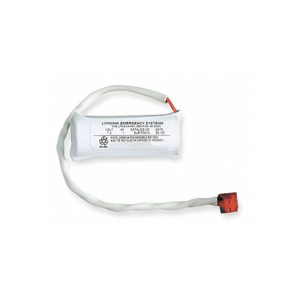 Lithonia Lighting Battery,Nickel Cadmium,1.2V,1Ah Capacity ELB 1P201N2