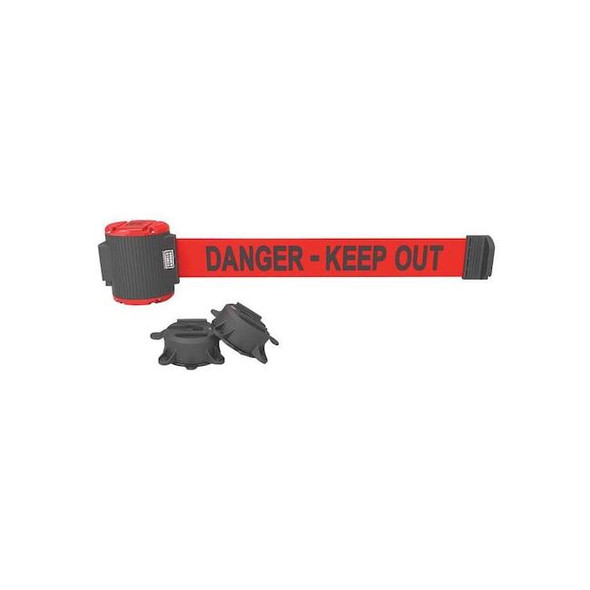 Banner Stakes Magnetic Belt Barrier,Danger Keep Out,Rd MH5009