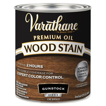 Varathane Premium Wood Stain, Oil Based, Gunstock, 1 Quart 211728H