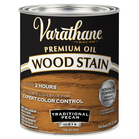 Varathane Premium Wood Stain, Oil Based, Traditional Pecan, 1 Quart 211713H