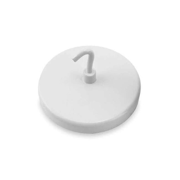 Manufacturer Varies Magnetic Hook,White,55 Lb,2.625 In Dia 3DXZ6