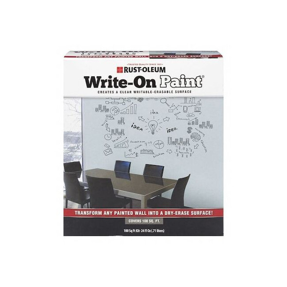 Rust-Oleum Write-On Paint,100 sq. ft.,Clear,24 oz. 72110