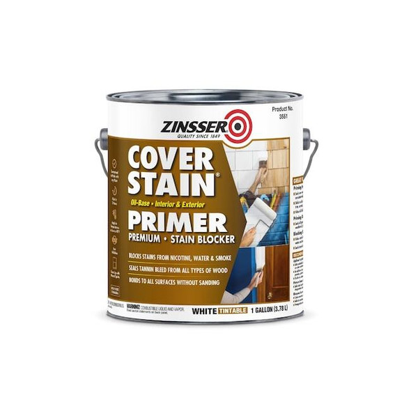 Zinsser Primer/Stain Blocker, White, 1 gal. 3551