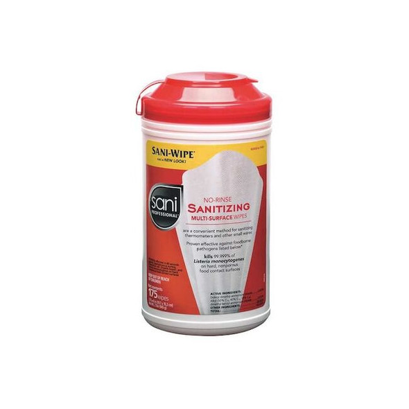 Sani Professional Sanitizing Wipes,Canister,175 Wipes,PK6 P66784