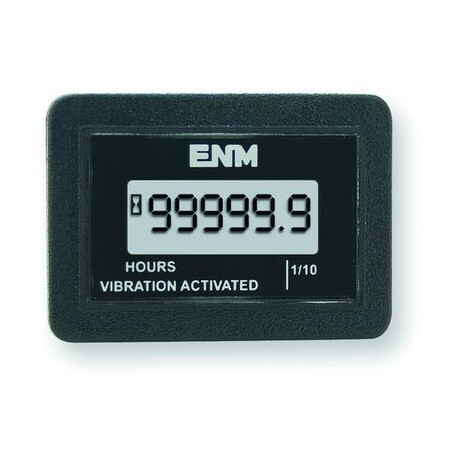 Enm Hour Meter,LCD,Flush Rectangular,Round T54D1