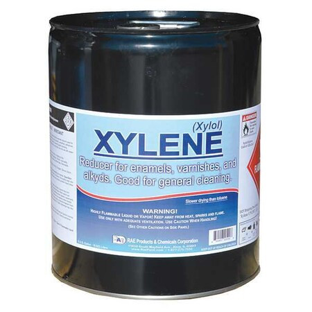 Rae 5 gal Xylene Paint Thinner Solvent, Clear, Solvent Base S-01CN