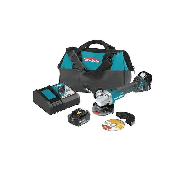 Makita 18V LXT Brushless 4-1/2" / 5" Cut-Off/Angle Grinder Kit (5.0Ah) XAG04T