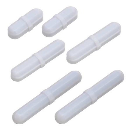 Dynalon Stirring Bar Set,White,Octagonal,PK6 303895