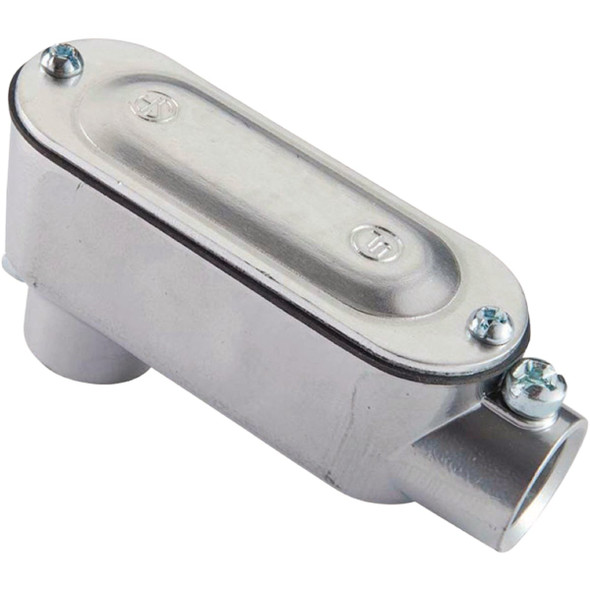 Halex 3/4 In. Aluminum EMT Set Screw Type LB Conduit Body