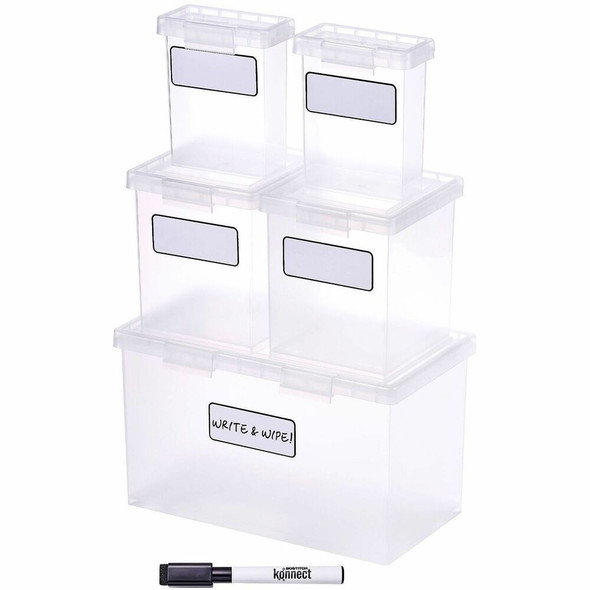 Bostitch Storage Case - Stackable - Clear - No - 5 / Set