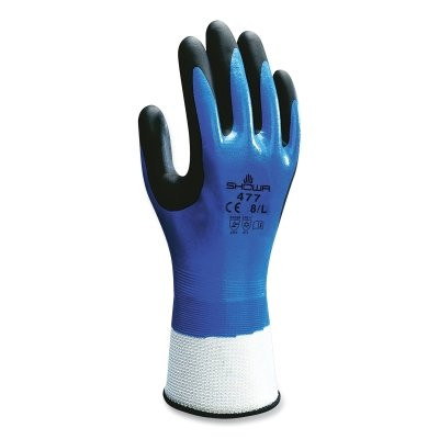 477 Cold-Resistant Gloves, 11 in L, X-Large, Blue/ Black