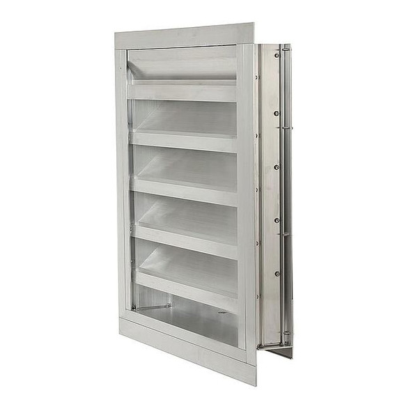 Dayton Intake Louver,Fixed, Drainable,60H x 60W 20UA19