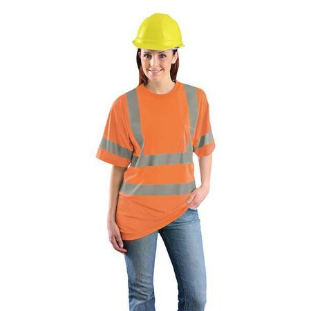 Occunomix T-Shirt, 3, R, Polyester, Orange, M LUX-SSETP3B-OM