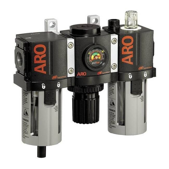 Aro Filter/Regulator/Lub., 1/4" NPT, 61 cfm C38221-810