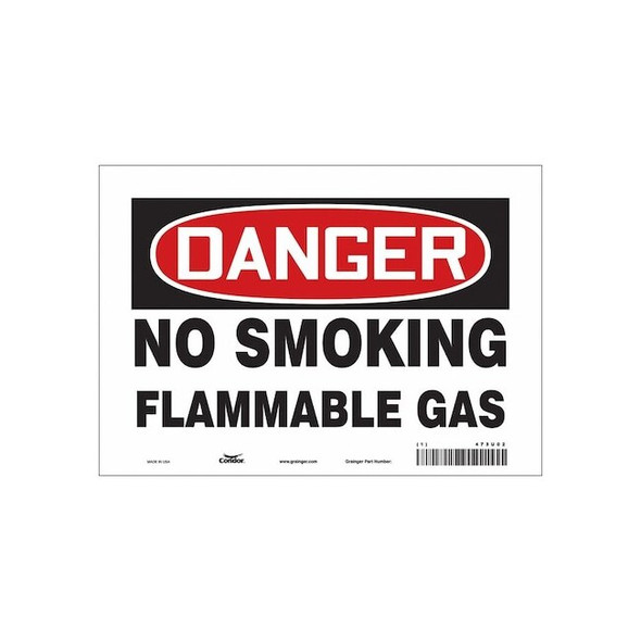 Safety Sign, 7" H, 10" W, Vinyl, Vertical Rectangle, English, 473U02