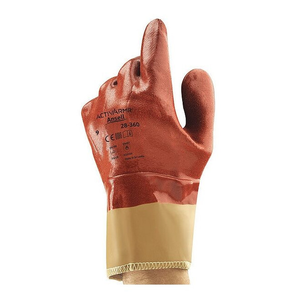 Ansell Cut Resistant Coated Gloves, Cut Level A2 ,Nitrile ,Smooth ,9 1 PR 28-360