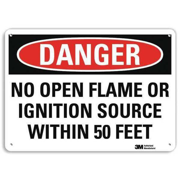 Danger Sign, 7" H, 10" W, Plastic, Vertical Rectangle, English, U3-1825-NP_10X7