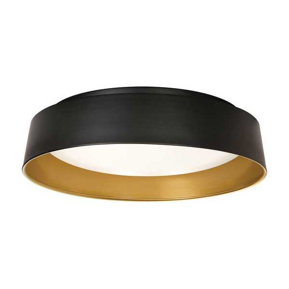 Afx RndLEDMnt,19.5in,5000K,4000lm,Blk/Gold DUNF20LAJUDBKGD