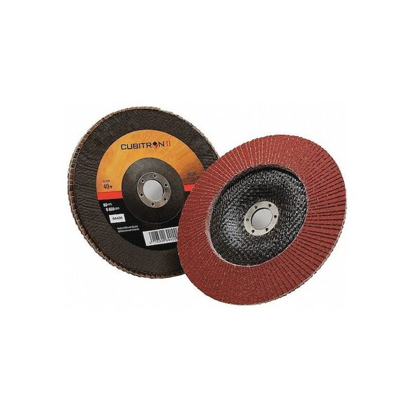 3m Cubitron Flap Disc,7 in Dia, 7/8 in Arbor,40 Grit 7100104885