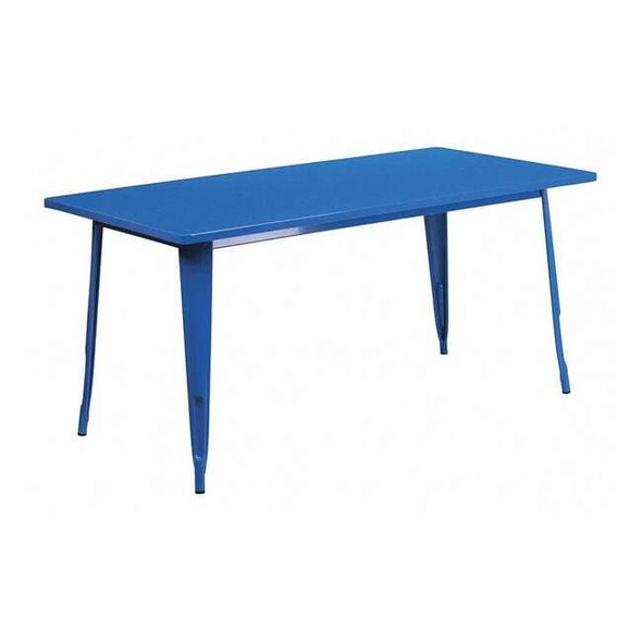 Flash Furniture Rectangle 31.5" W, 63" L, 29.5" H, Metal, Blue ET-CT005-BL-GG