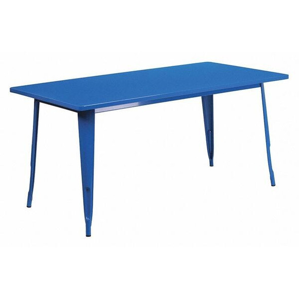 Flash Furniture Rectangle 31.5" W, 63" L, 29.5" H, Metal, Blue ET-CT005-BL-GG