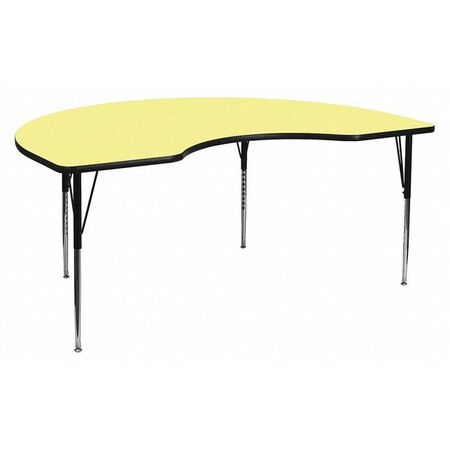 Kidney Activity Table, Laminate, Yellow