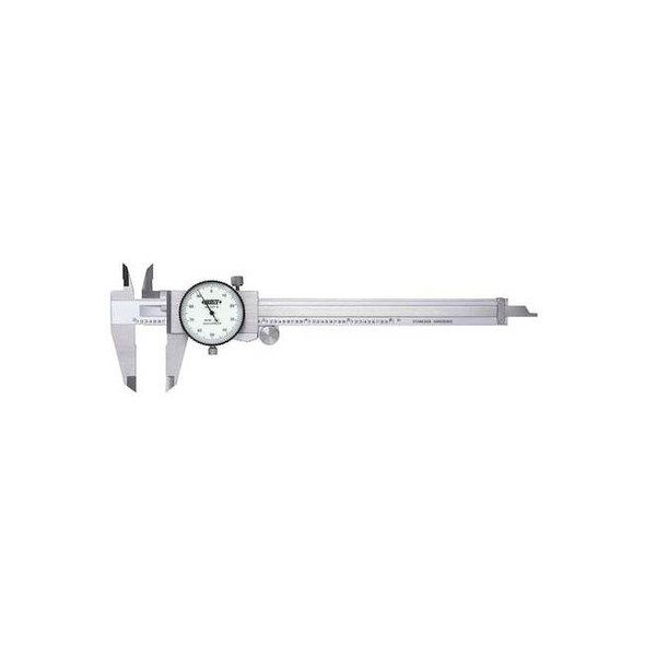 Insize Dial Caliper,0-6" Range,1-1/2" Jaw D,SS 1311-6CAL