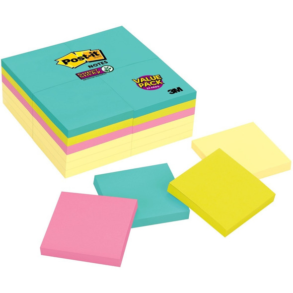 Post-it&reg; Super Sticky Adhesive Note 65424SSCYM
