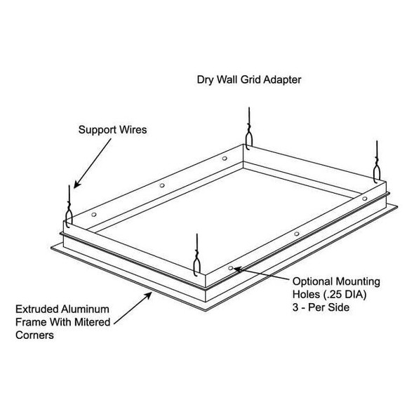 Lithonia Lighting Drywall Grid Adapter Kit,2 ft x 4 ft DGA24