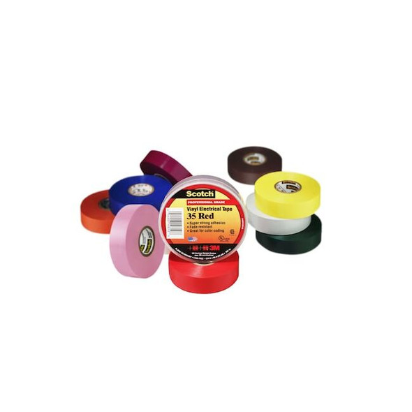 3m ElectricalTape,6-5/8ydL,1/2inW,PK8 90529