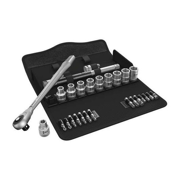 1/2" Drive Ratchet Set, SAE, Torx(R) 28 Pieces 3/8 in to 13/16 in, Chrome, 6Pt