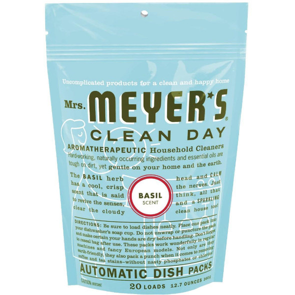 14464 Mrs. Meyer's Basil Dishwasher Detergent Tabs (20 Count)
