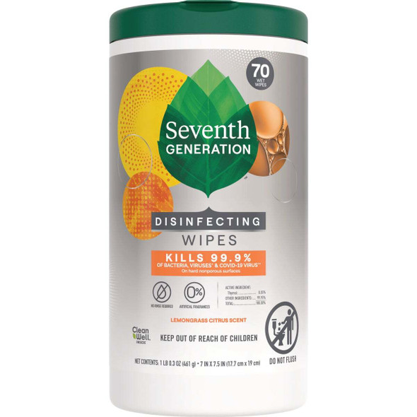 Seventh Generation Lemongrass Citrus Disinfecting Wipes (70-Count) 64994975