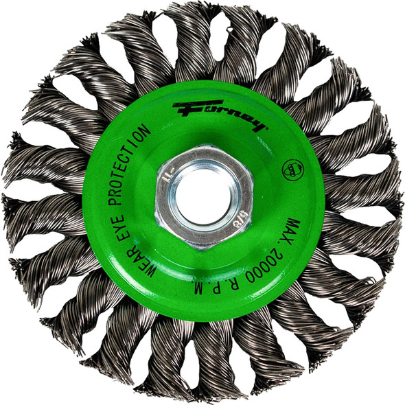Wire Wheel, Knotted, 4"x .020"x 5/8 in-11 Arbor 72759