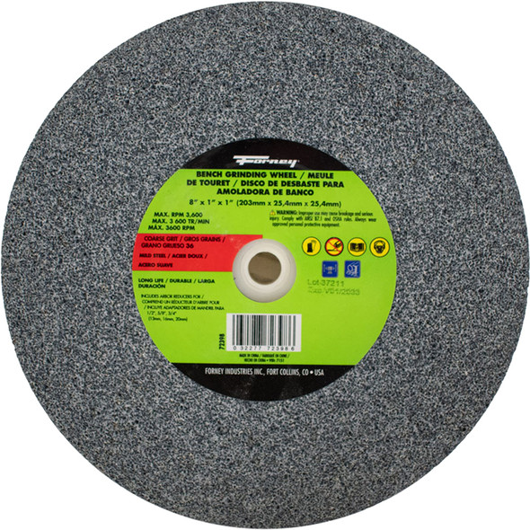 Bench Grinding Wheel, 8 in x 1 in x 1 in 72398