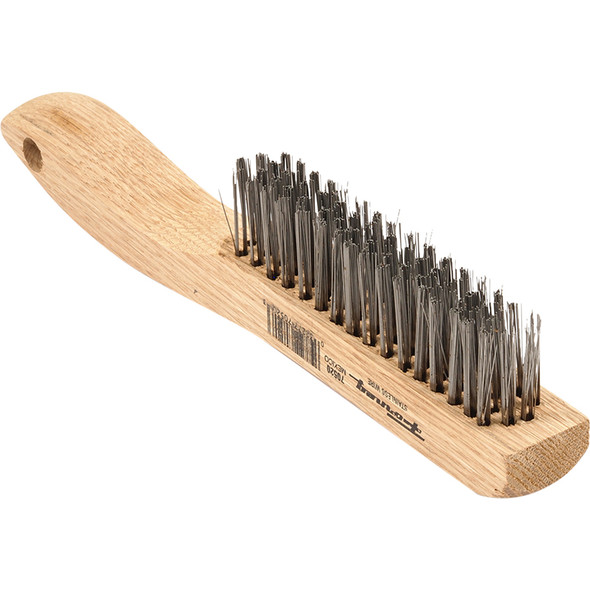 Scratch Brush wShoeHandle,Stainless, 4 x 16 Rows 70520