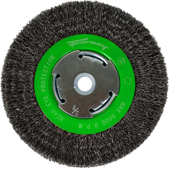 WireWheel,Crimp 6"x.014", 1/2"- 5/8 in Arbor 72752